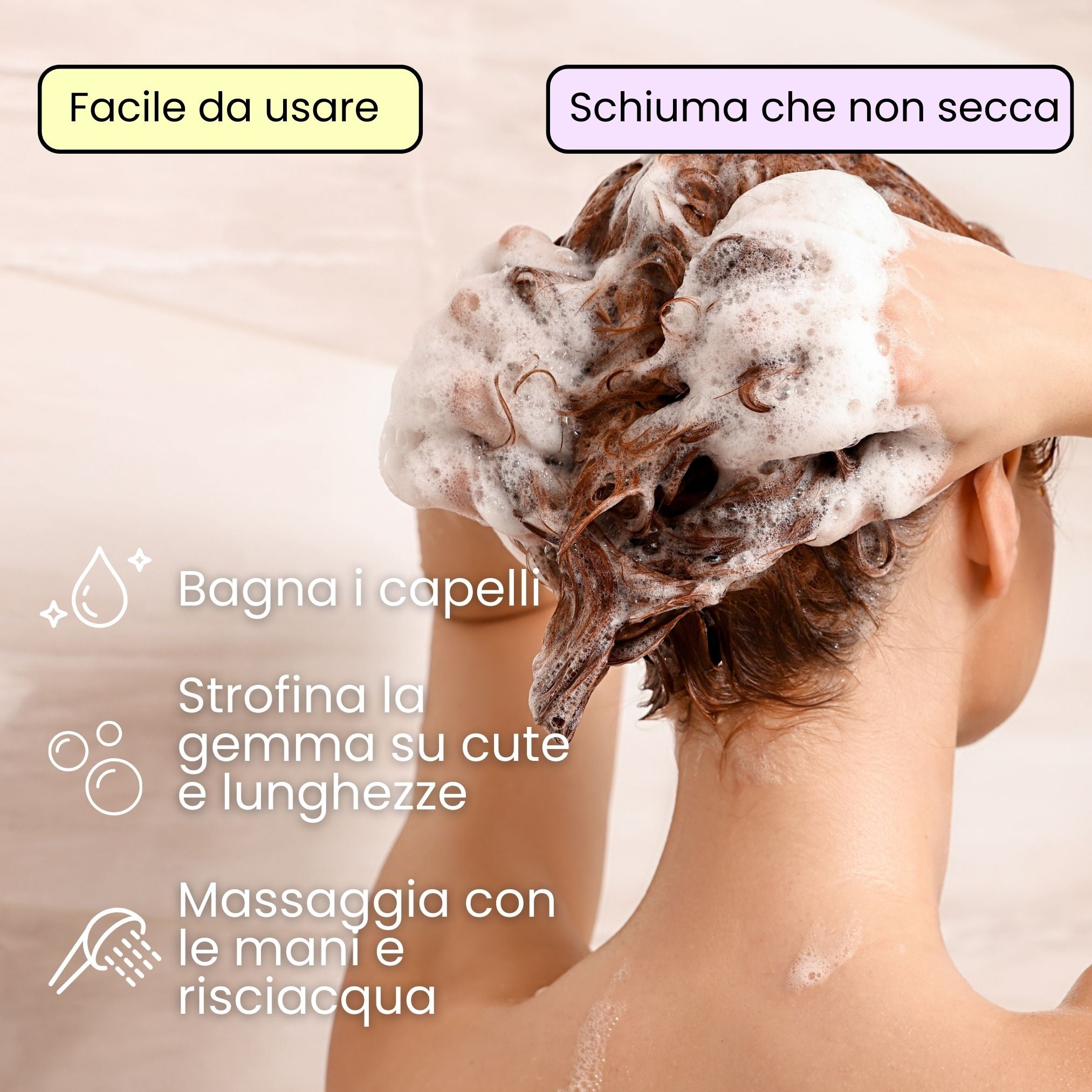 Shampoo Solido Ristrutturante per capelli Rovinati