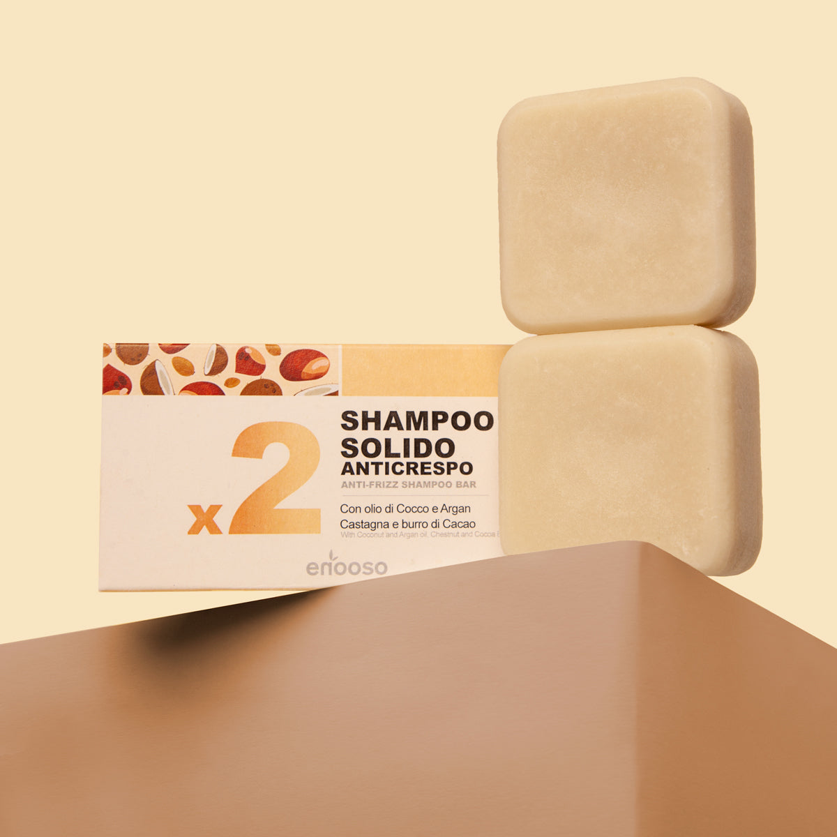 Shampoo Solido Anticrespo x2 per capelli Ricci