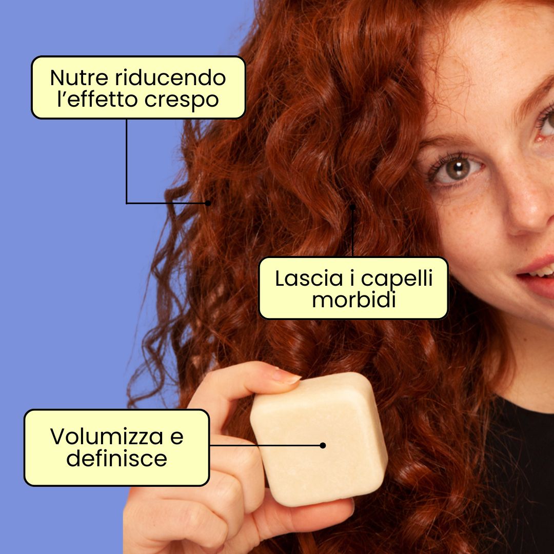 Shampoo Solido Anticrespo x2 per capelli Ricci