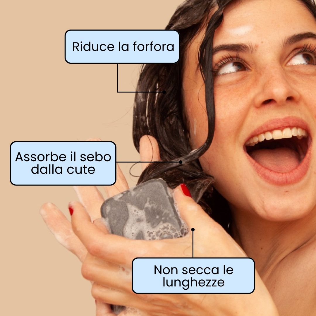 Shampoo Solido Purificante x2 per capelli Grassi