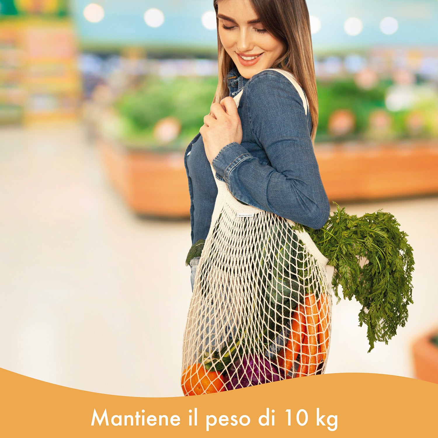 busta borsa a rete riutilizzabile sostenibile spesa mercato estate spiaggia duratura durevole ecofriendly