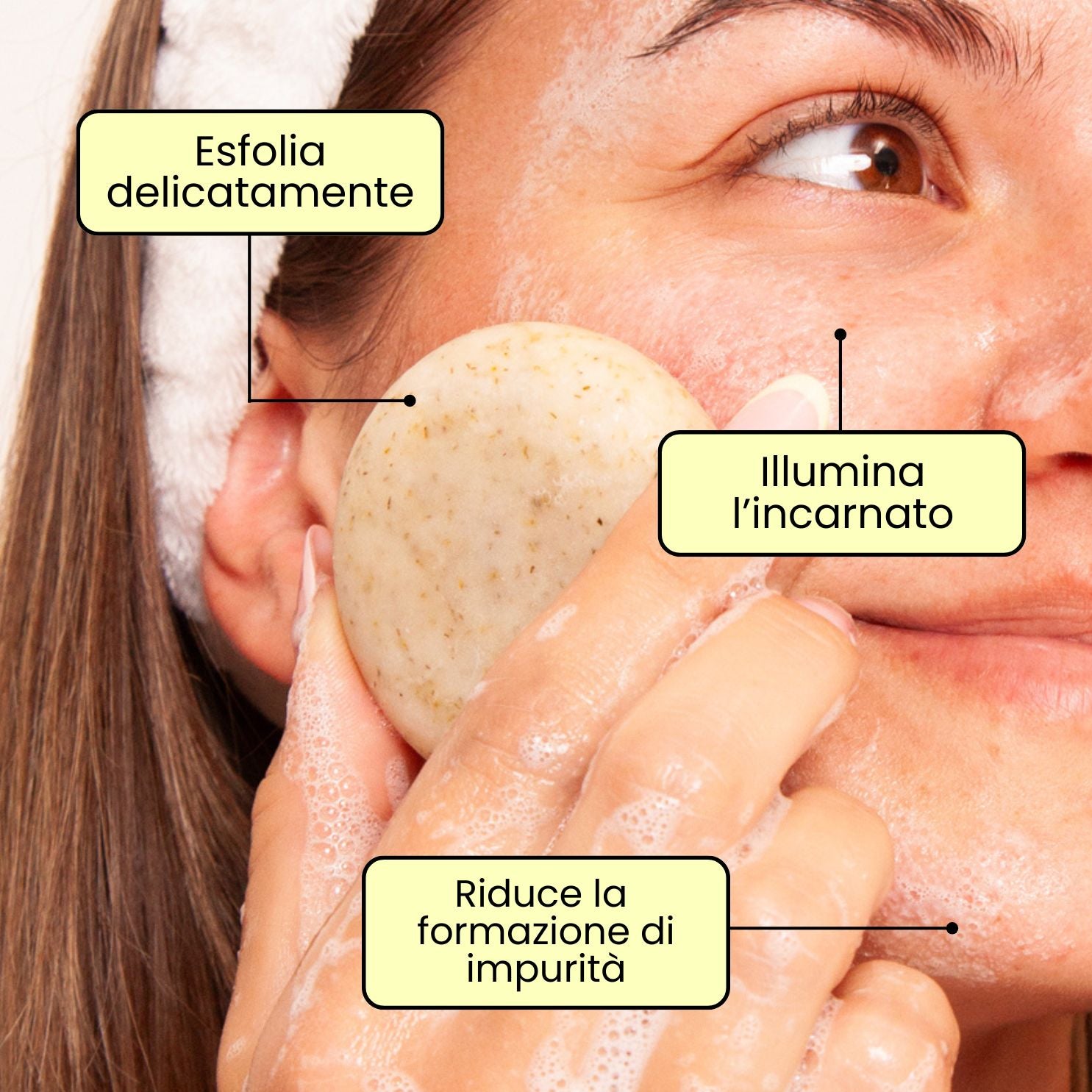 Detergente viso esfoliante