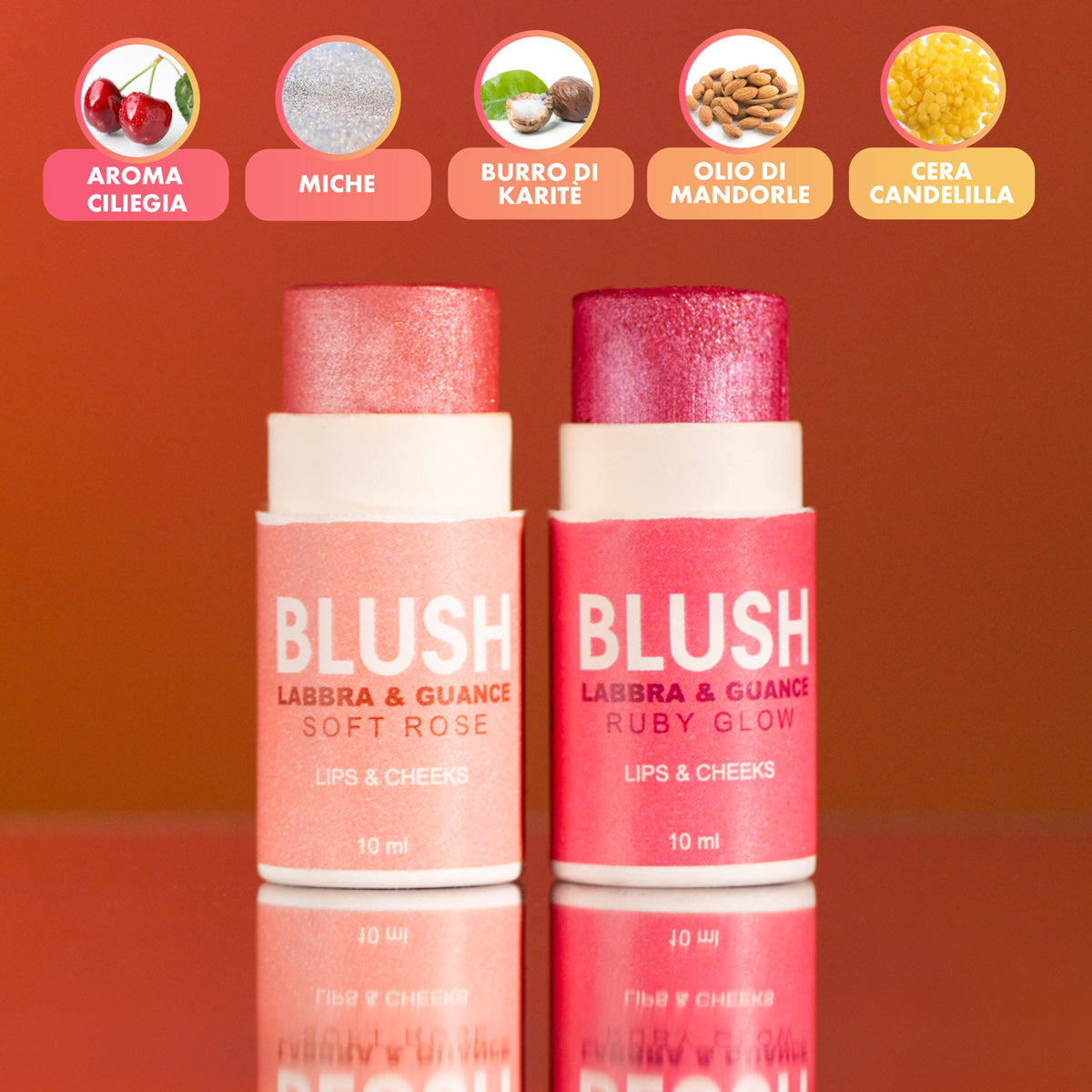 Blush Labbra e Guance - Ruby Glow
