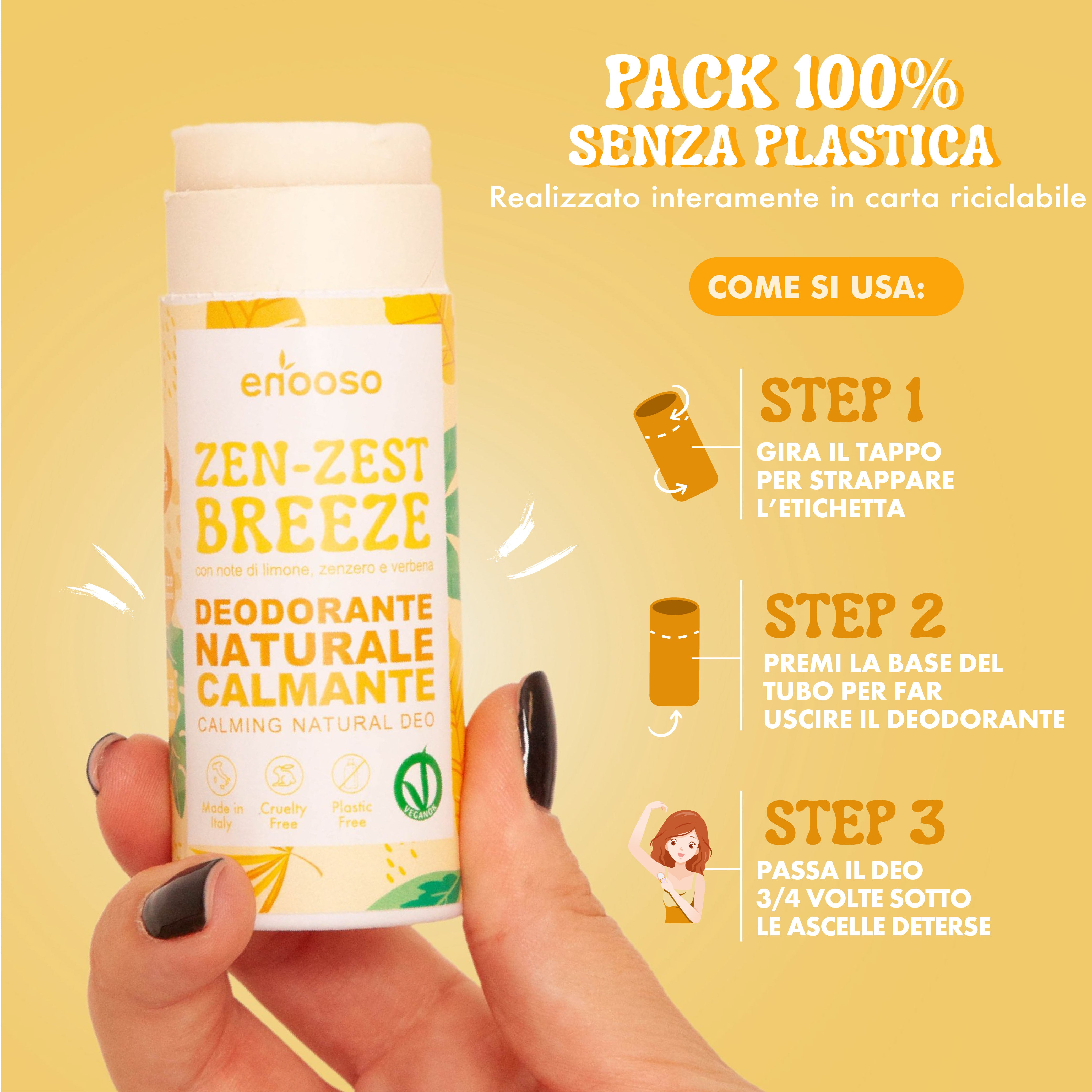 Deodorante Solido Calmante - Zen Zest Breeze