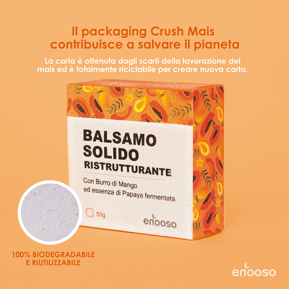 balsamo shampoo solido capelli Mango danneggiati con burro di Mango e Papaya 55 g  100% Artigianale Biologico Vegano  Made in Italy  papaya rinforzante ristrutturante cosmetica solida prodotti per capelli bio vegan naturali bellezza autentica pura