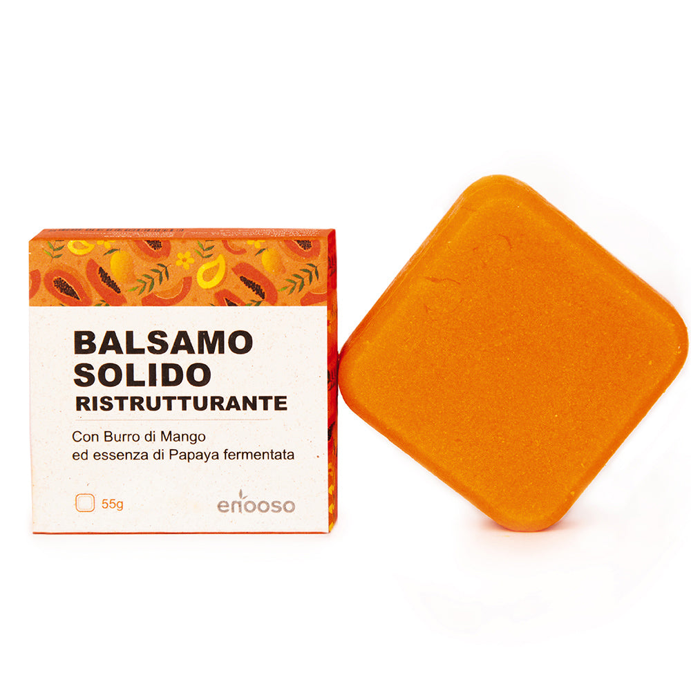 balsamo shampoo solido capelli Mango danneggiati con burro di Mango e Papaya 55 g  100% Artigianale Biologico Vegano  Made in Italy  papaya rinforzante ristrutturante cosmetica solida prodotti per capelli bio vegan naturali bellezza autentica pura