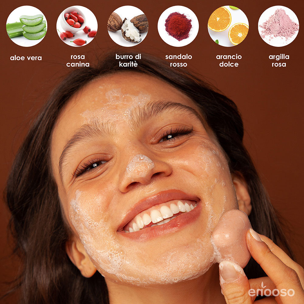 detergente viso delicato solido skincare pulizia del viso cura della pelle delicata sensibile sostenibile bio vegan eco cuelty free  1 copia