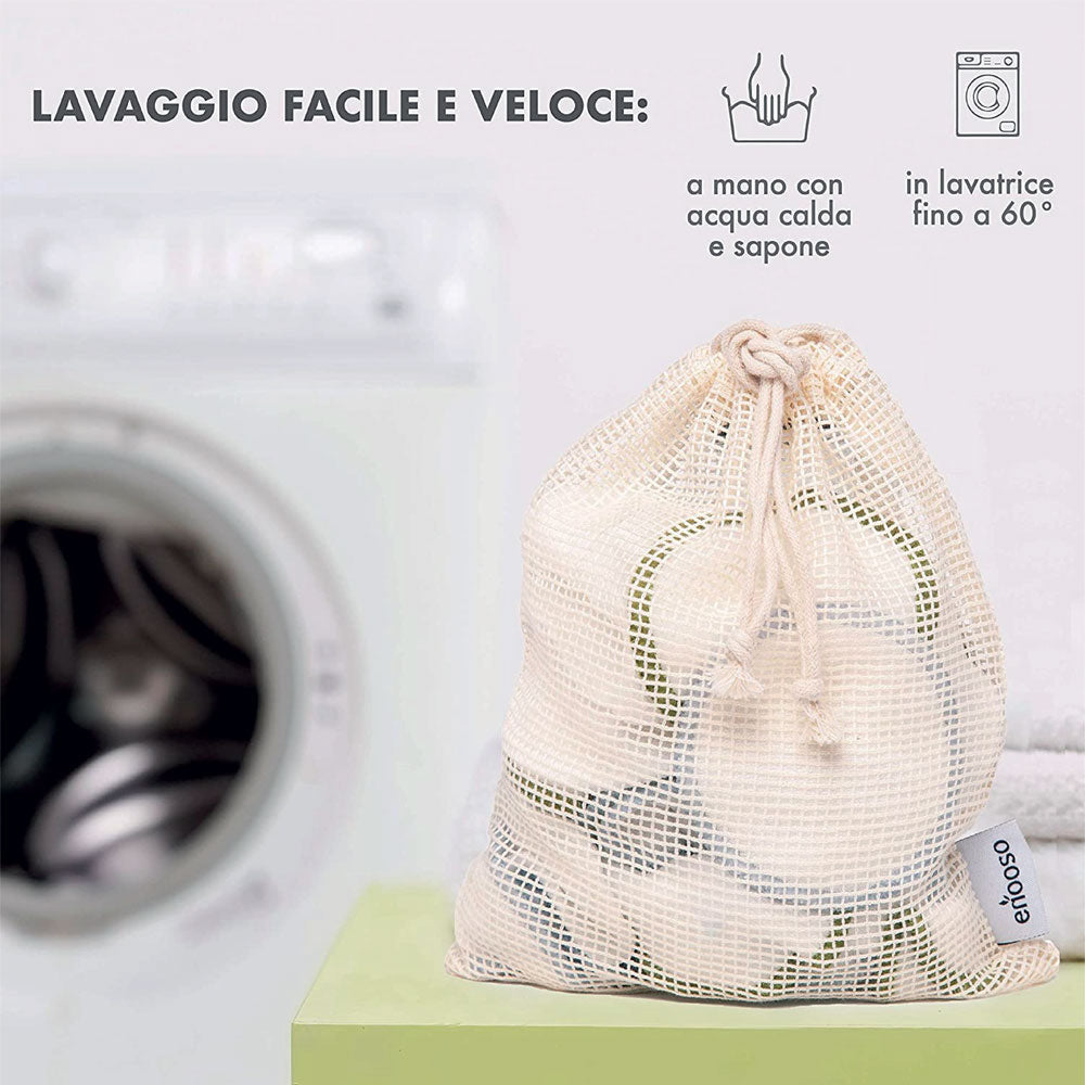 reusable pads dischetti struccanti set dischetti struccanti riutilizzabili lavabili cosmesi solida sostenibile enooso pads bamboo bag sustainability 12 Dischetti Struccanti  Soft 
