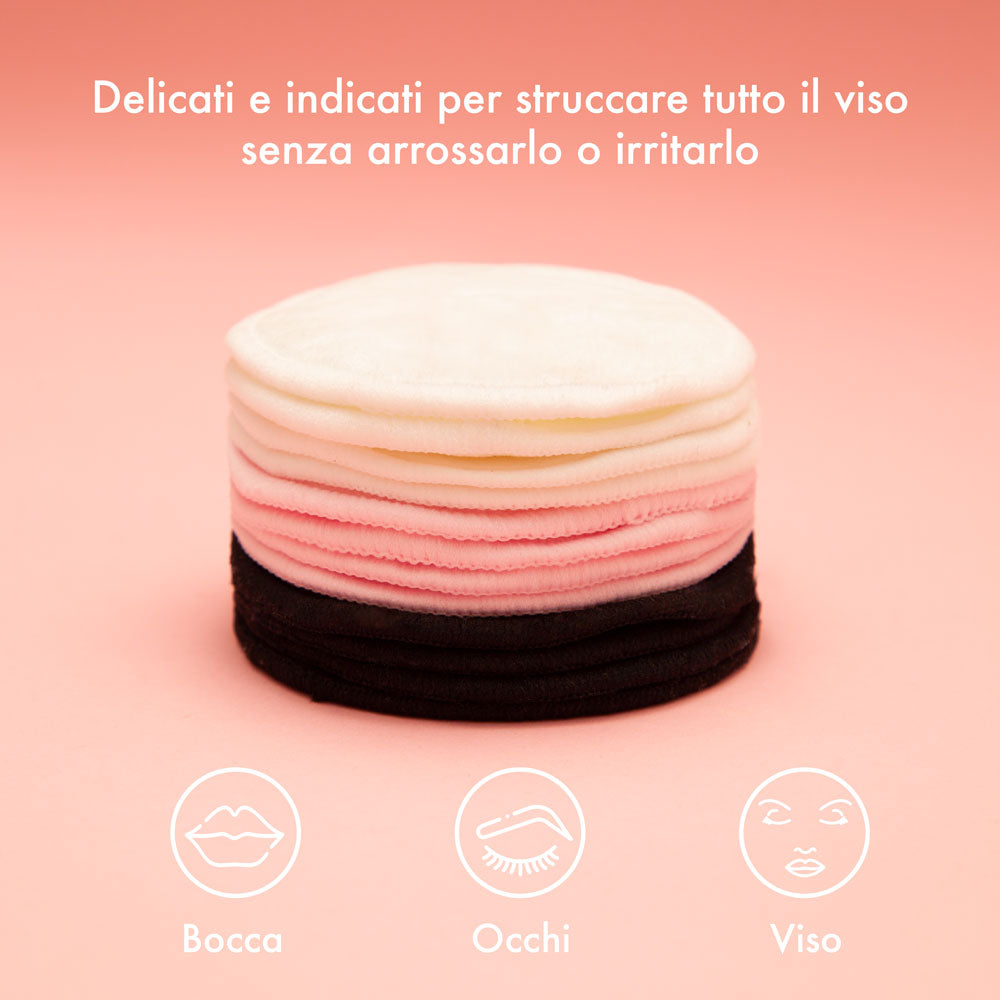 reusable pads dischetti struccanti set dischetti struccanti riutilizzabili lavabili cosmesi solida sostenibile enooso pads bamboo bag sustainability 12 Dischetti Struccanti  Soft 