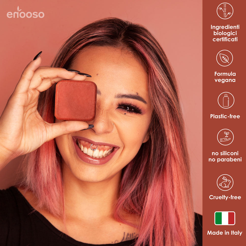 shampoo solido ristrutturante rinforzante bio vegan cruelty free melograno fico d_india cosmetica solida cura dei capelli danneggiati sfibrati rimedi naturali